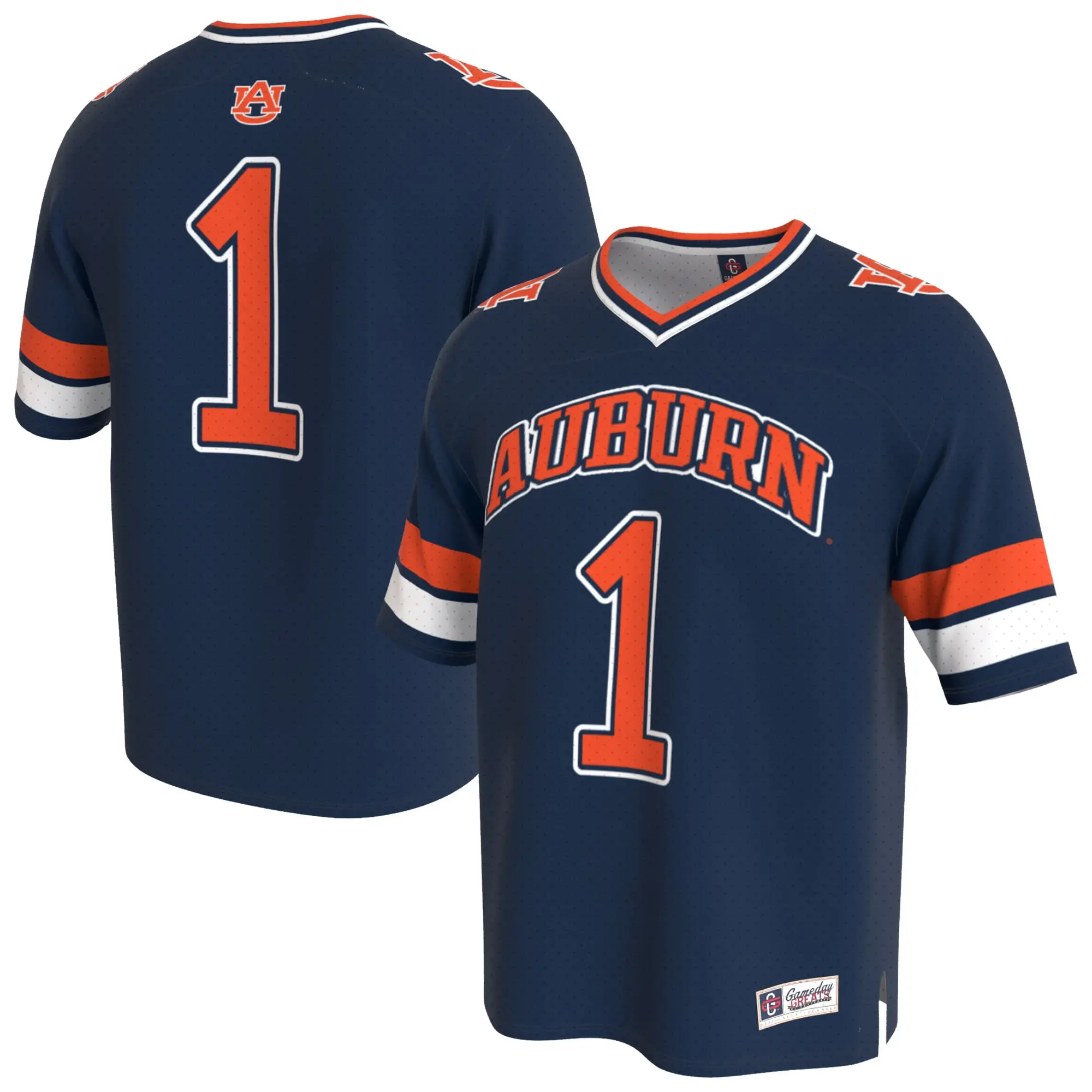Navy and orange Auburn Tigers Jersey in S-4XL