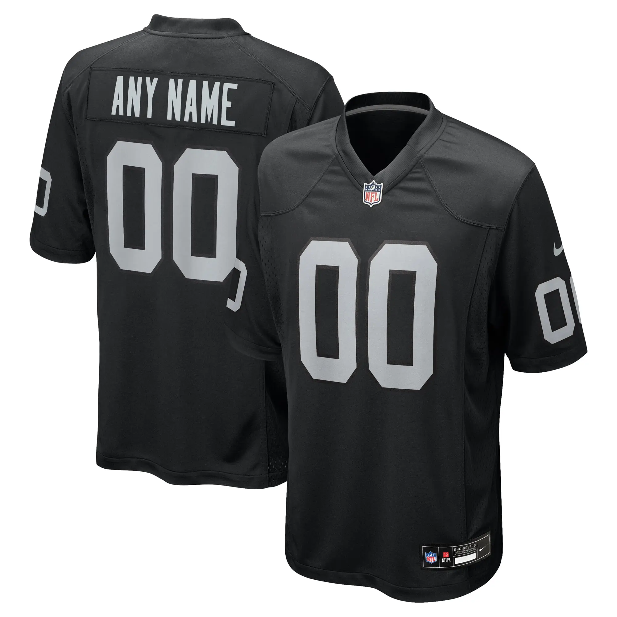 LV Raiders Jersey in S-5XL - Silver and Black